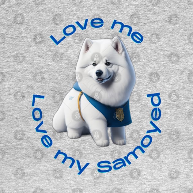 Snowy Serenity: Embrace the Joy of Samoyeds with this Whimsical Design! by Let it be Design